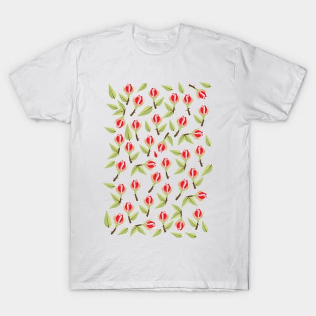 Red Roses T-Shirt by nickemporium1